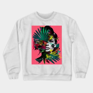 Modern woman in pop-art style portait Crewneck Sweatshirt